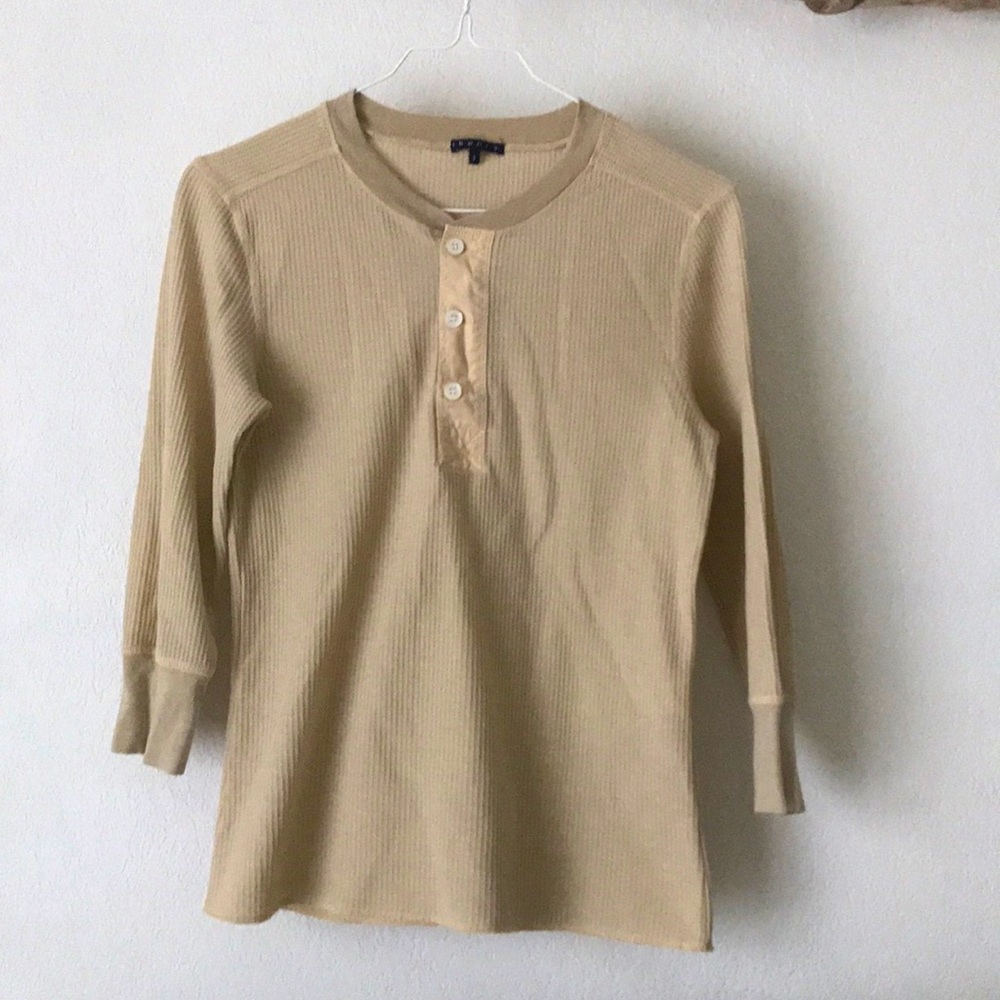 Theory 3/4 sleeve henley shirt